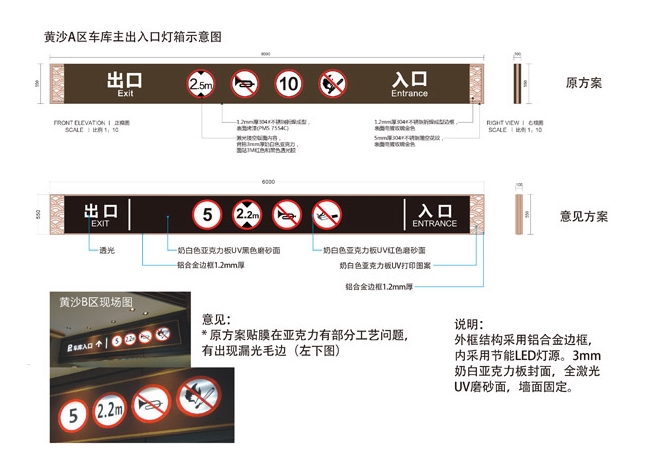 地下停车场导向灯箱标识设计