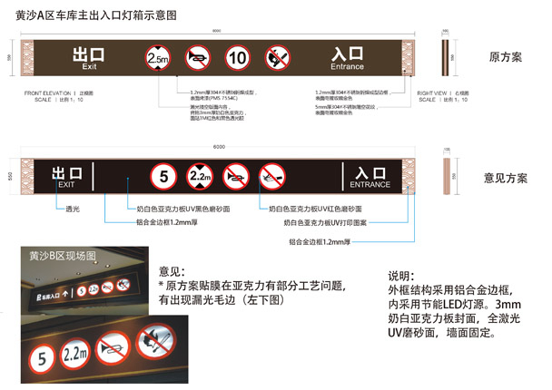 地下停车场导向灯箱标识设计