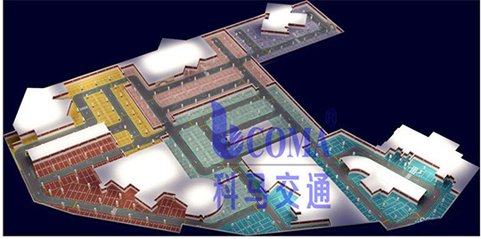 停车场车库分区设计3D立体效果图