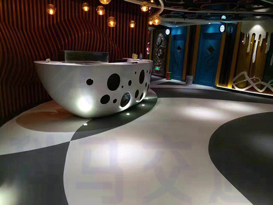 酒店会所KTV耐磨艺术风格创意地坪漆