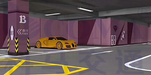 地下停车场车整体规划设计--墙柱面导视涂装设计