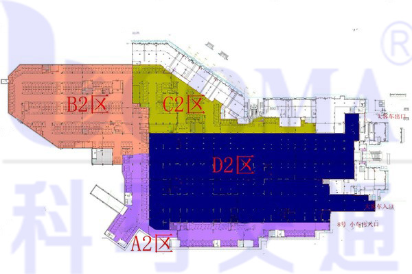 地下停车场分区规划优化设计平面图