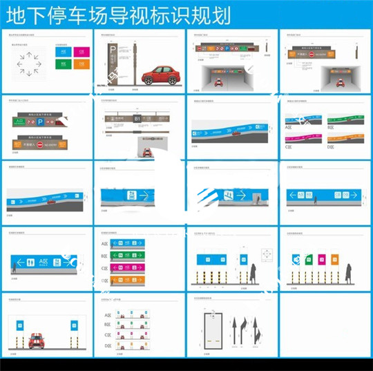 停车场设计之小整体车库导视标识规划设计方案
