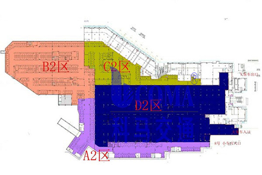 停车场设计,停车场分区设计,停车场分区效果图